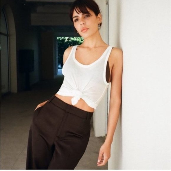 𝅺zara 2 Piece SUIT - BLAZER AND FULL LENGTH SATIN EFFECT PANTS BROWN - Picture 4 of 16